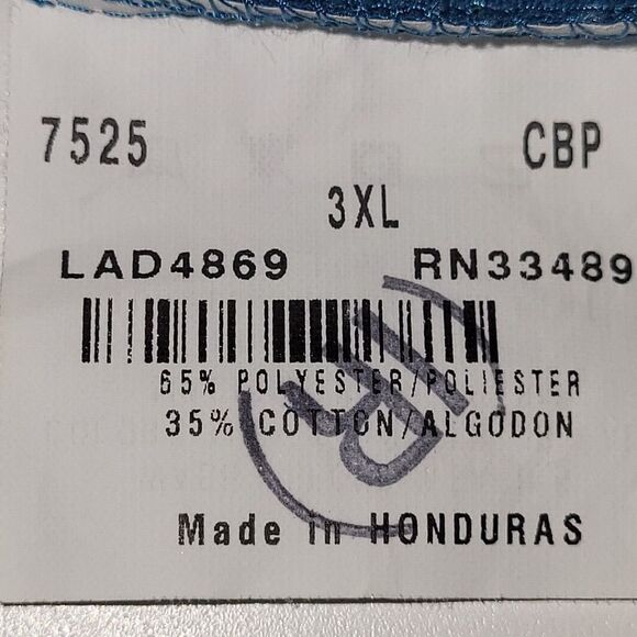 NEW Landau 3XL Blue Medical Scrub Jacket Snap Front Cuffs Pockets 35% Cotton - Picture 13 of 14